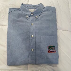 Florida Gators MJ Soffe Dress Shirt M Oxford Cotton Poly Button Down Front